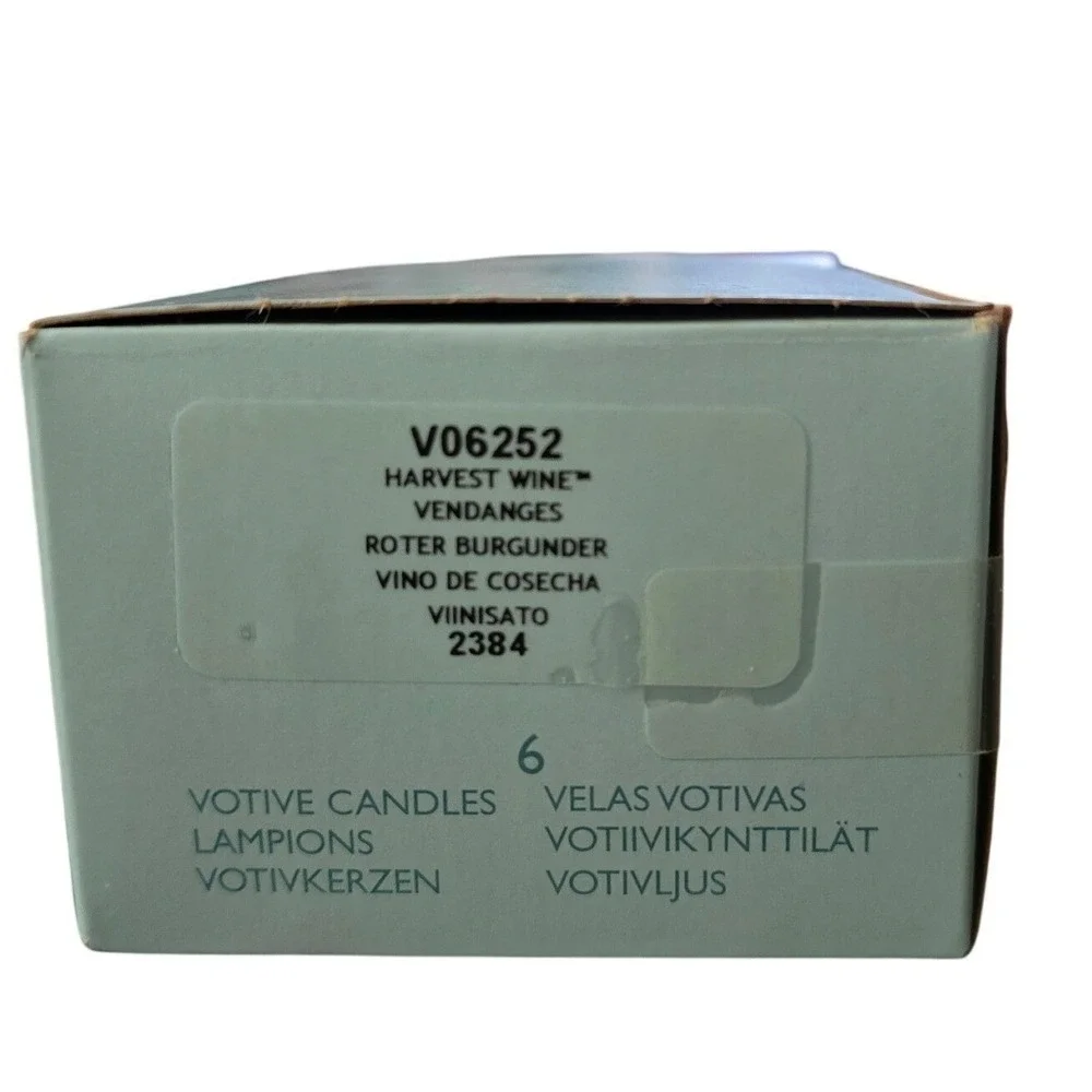 PartyLite Harvest Wine Votive Candles Set of 6 Burgundy‎ V06252 Scented USA